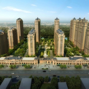 法式高层住宅小区3D模型下载